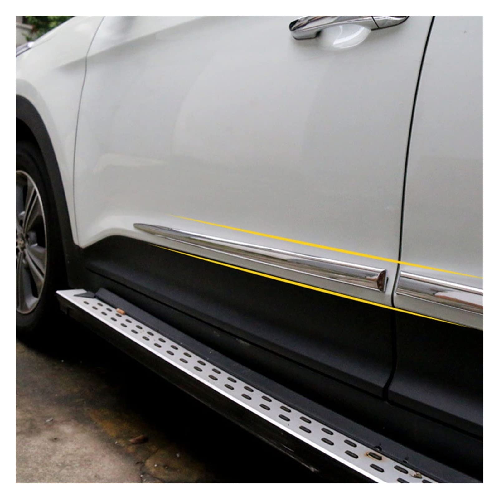 4 Stuks Auto Deur Protector Lange Strip Auto Guard Side Trim Sticker Anti- Kras Cars Body Bescherming Bumper strips Zilver Zwart (Color : 96and 60Carbon Black