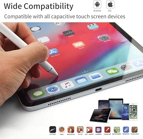 Miniatura 5 de Lápiz óptico para pantallas táctiles, lápiz óptico activo compatible con Apple iPad, lápiz capacitivo para niños, estudiantes, dibujo, escritura,