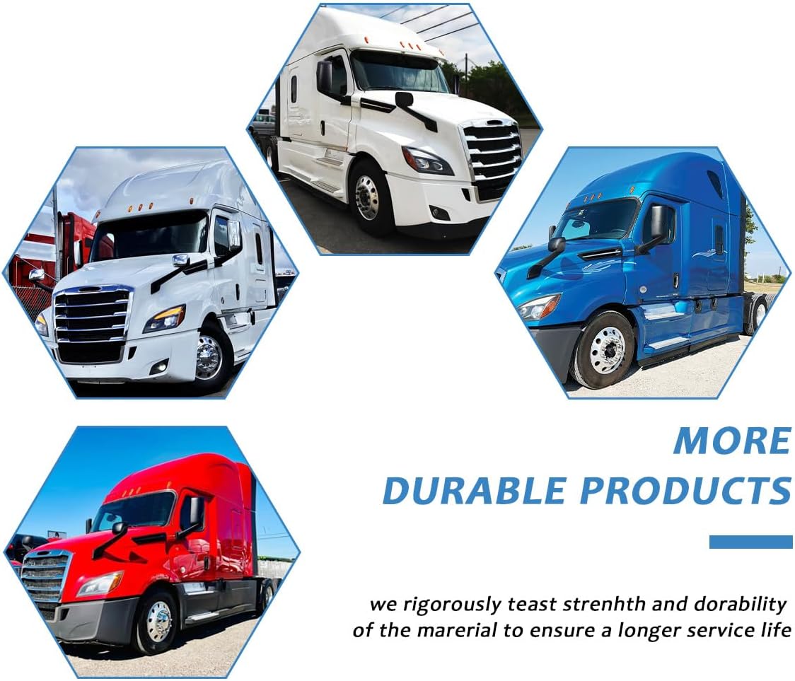 Right of Truck Mirror Covers Black Housing Door Rearview Door Side Mirror Covers for 2018+ Freightliner Cascadia