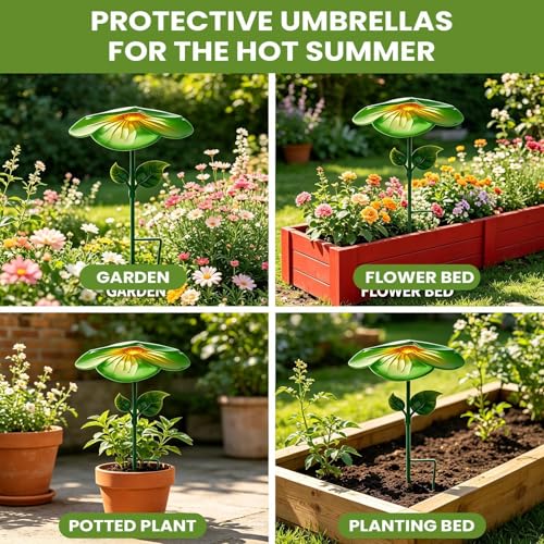 Sombrilla de jardín para plantas conector de flores de metal para suculentas 4