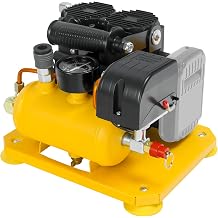 Cordless Air Compressor for Dewalt 20V Battery,Lightweight, Ultra Quiet, Max 116 PSI Pressure, Oil-Free, 0.26 Gallon Tank,65 dB Noise Level Portable Air Compressor, for Brad and Roofing Nailers