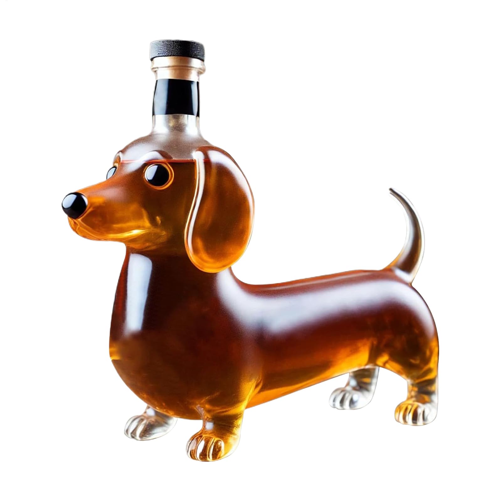 Bouteille De Whisky Teckel, Verre Sculpté 3D Créatif, Bouteilles En Verre À Whisky En Forme D'animal Rigolo, Carafe À Vin Pour Bar, Récipient À Vin Pour La Décoration Intérieure