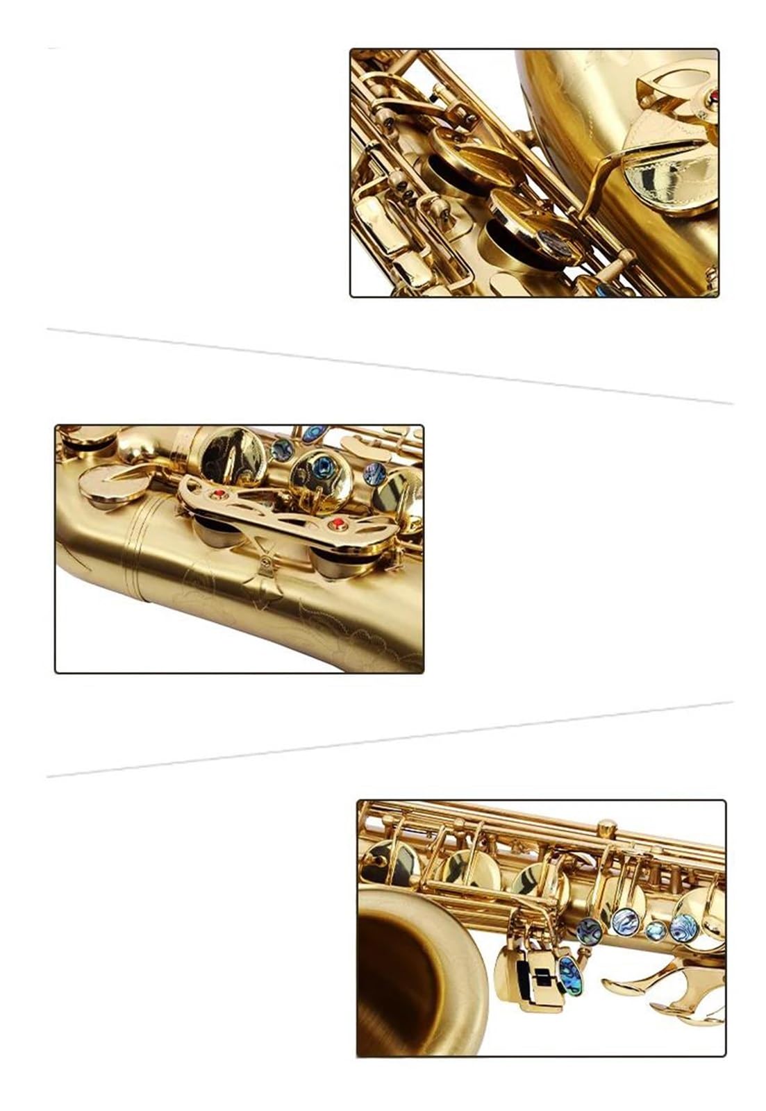 Sassofono professionale Sassofono Tenore Professionale Placcato Oro Strumento A Fiato In Legno
