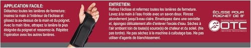 Miniatura 9 de OTC Férula de muñeca, soporte para adultos, mediano, 8 pulgadas (mano derecha)