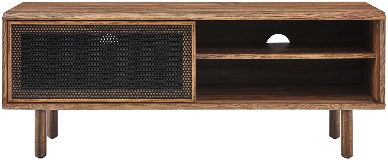 Modway Kurtis Modern MDF and Particleboard TV Stand for TVs up to 52" in Walnut