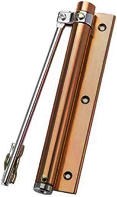 Hinge, Automatic Door Self-Closing Hinge, Door Closer Single Spring Adjustable Surface Mounted Home Office Rated Door Furniture(Rose gold), QPWY787870