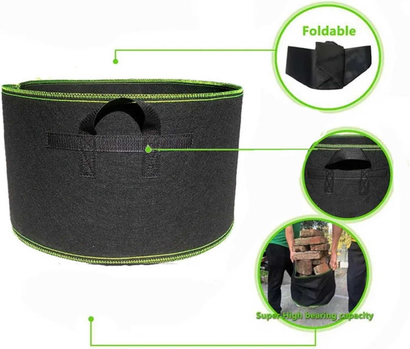 25Gal Big Plant Flower pots Grow Bags Fabric Planting Tools Outdoor Tree Growing for Garden Tool Growing Bags Greenhouse Pot Q1