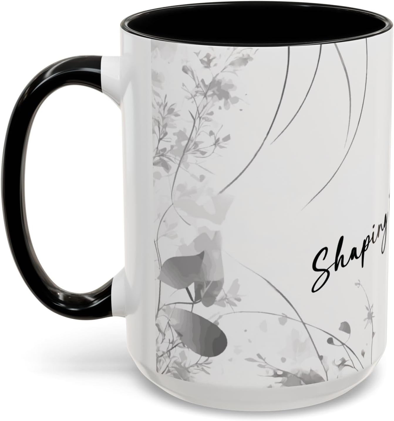 Inspirational Black Accent Mug-Optimism-11oz and 15oz