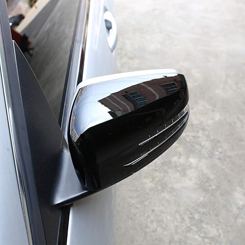 Miniatura 4 de CHEYA 2pcs ABS Piano Black Car Side Rearview Mirror Cap Cover Trim Stickers Accessories For Mercedes Benz W204 A W176 E W212 E W207 GLA X156 CLA