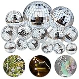 1.18inch 1.57inch 1.97inch 2.36inch Disco Ball Cake Decoration Ornaments Reflective Mirror Ball Cake Decoration 70s Disco Themed Party Christmas Tree Decoration