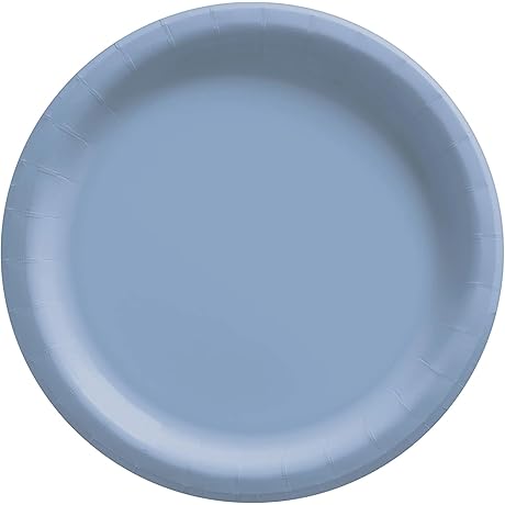 Pastel Blue Round Paper Plates - The Perfect Choice for Picnics, Parties, and Celebrations