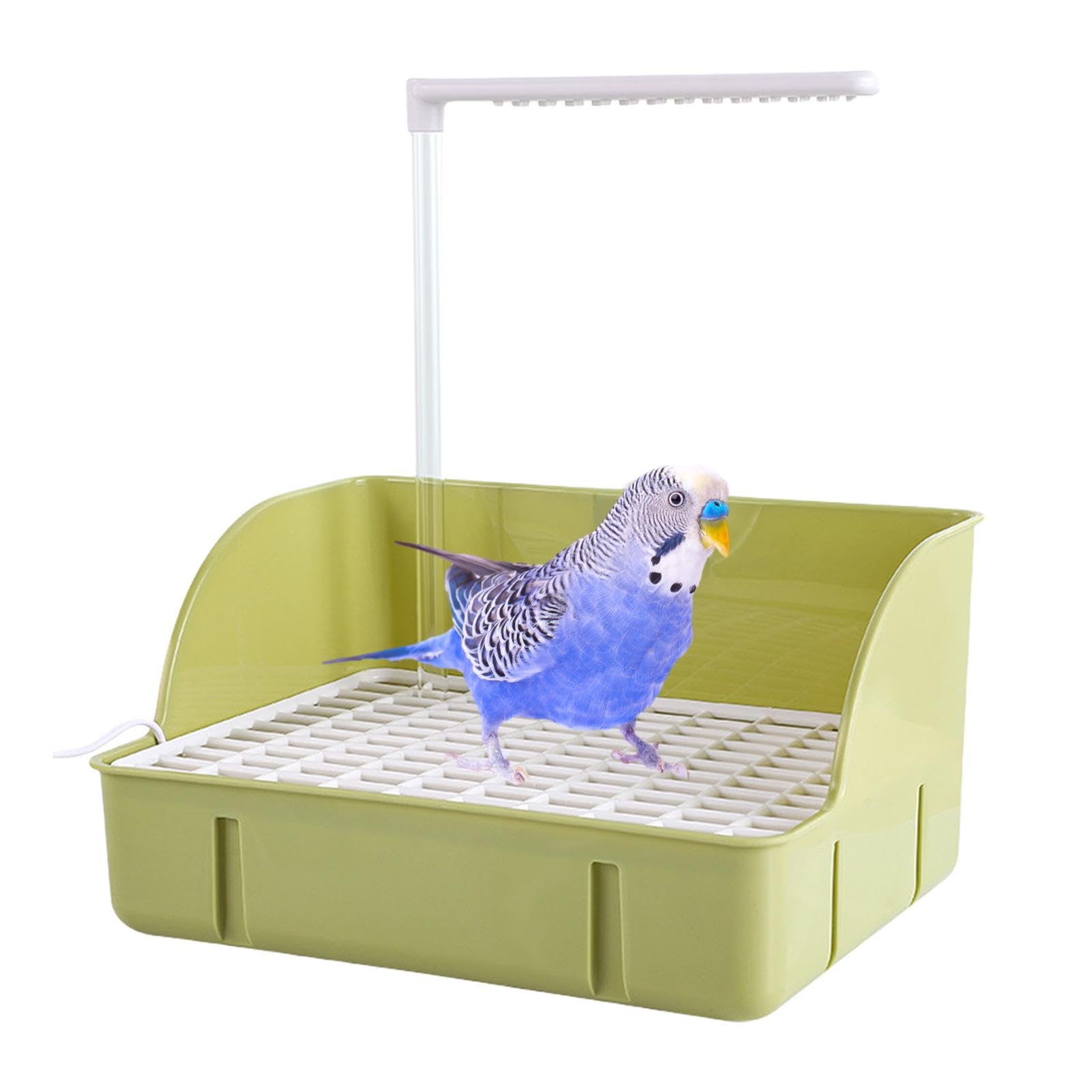 Baño para pájaros para mascotas para jaula, bañera automática para loros, Ducha eléctrica para baño de pájaros, automático de circulación de agua, accesorios de ducha para baño de pájaros, para loros,