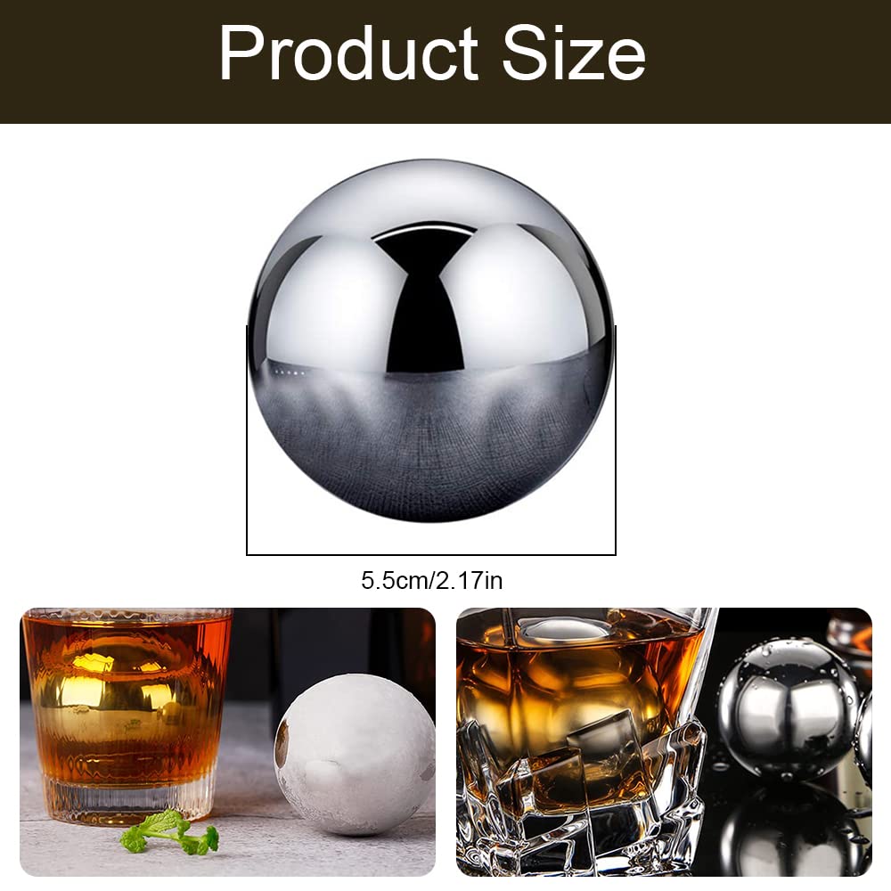 Stainless Steel Whiskey Stones Cestari Whiskey Ball - Reusable Stainless  Steel Ice Stainless Steel Ice Cubes, image size:1000x1000