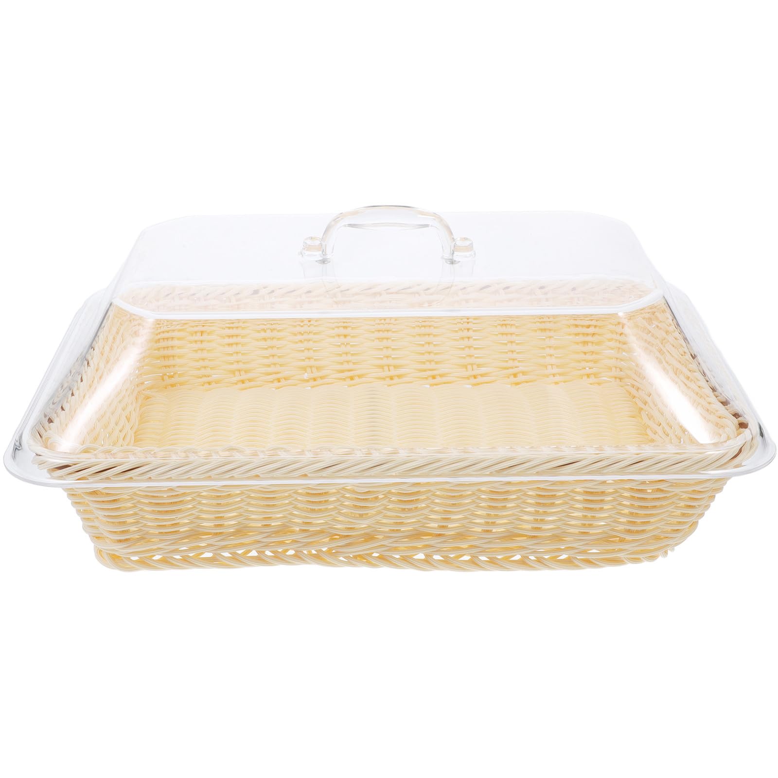 Panier à fruits avec couvercle pour éliminer les moucherons sur votre table de cuisine beige