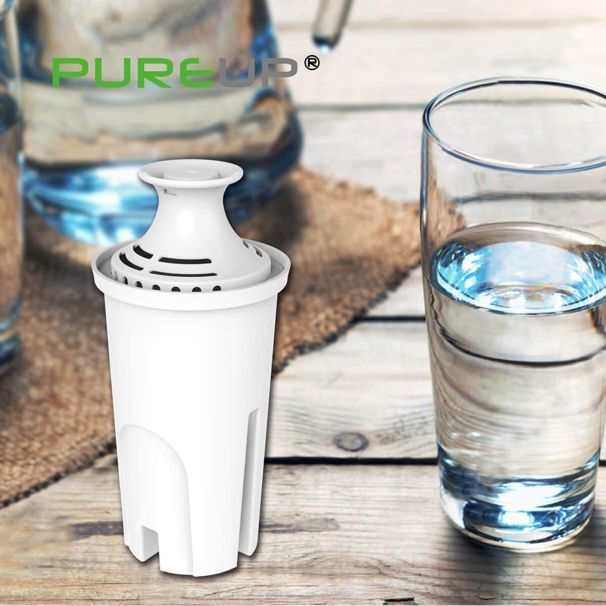 Paquete de 6 filtros de agua estándar compatibles con jarras Brita y Sispensers, filtros de repuesto para jarra de alta calidad