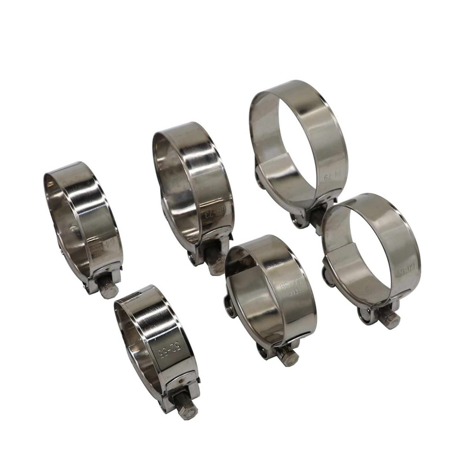 Nodrest 23Mm-25Mm-10Pcs 10 Pcs Stainless Steel T-Bolt Universal Pipe Clamp Fastener Automotive Hardware Accessory For Repairs