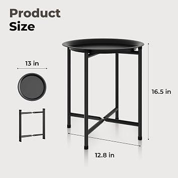Bamworld Plant Stand Indoor Tall Plant Table for Large Plants Outdoor Plant Stool Metal Plant Holder for Patio Garden Balcony Living Room Black