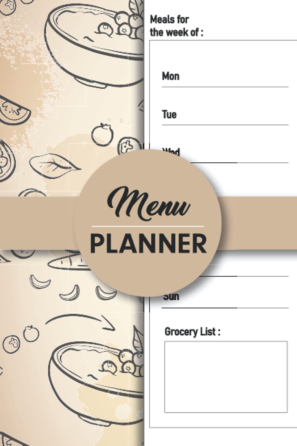 Menu Planner: Menu With Breakfast Launch And Dinner- Gift For Meal Prepping