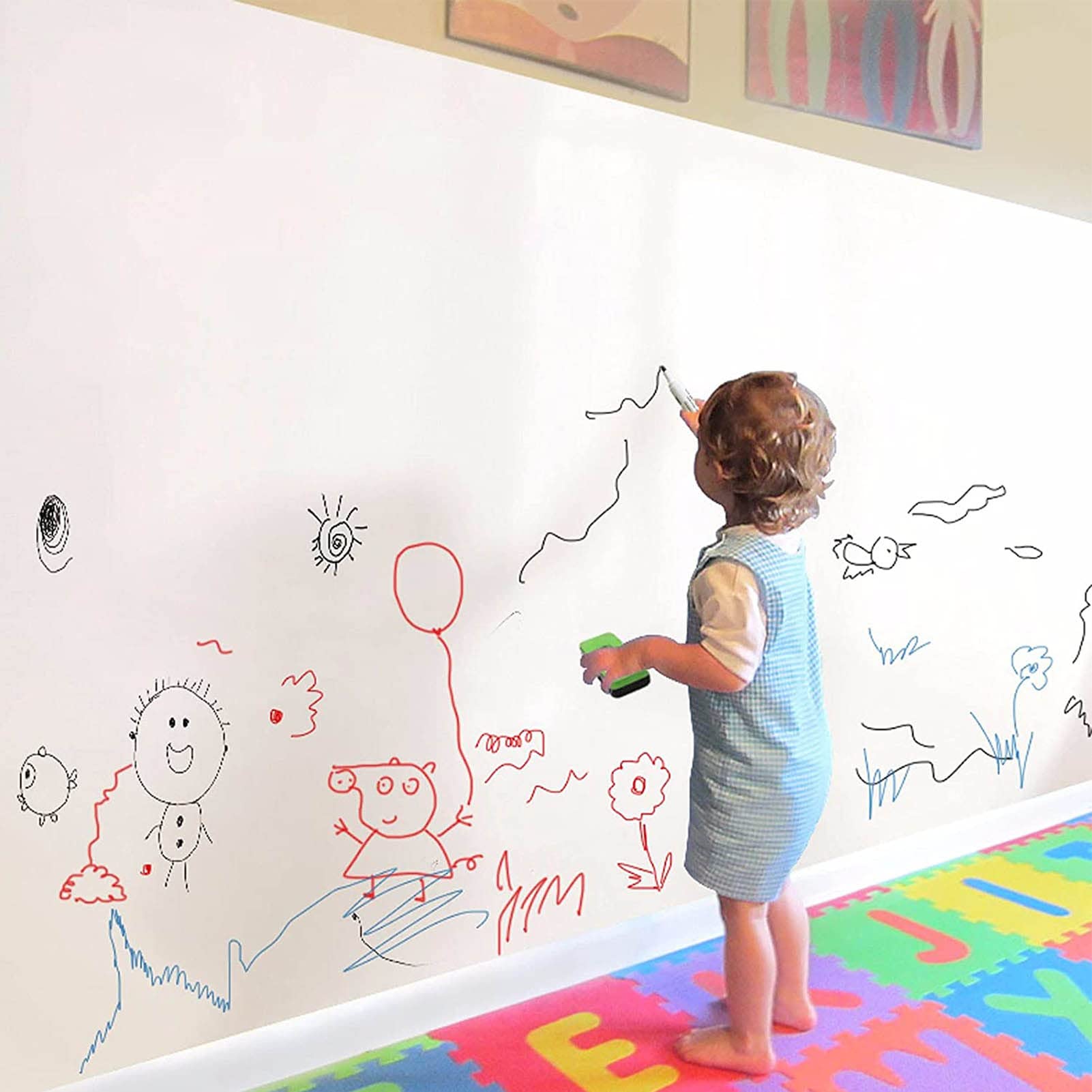 Rolka naklejek z papieru do tablic magnetycznych, Samoprzylepna magnetyczna naklejka na tablicę suchościeralną do gładkich powierzchni, różne rozmiary(60x50cm)