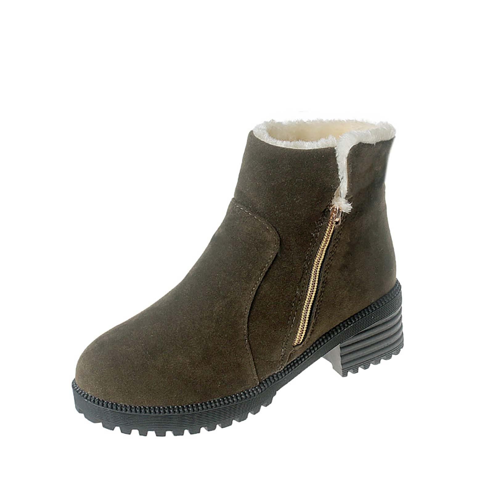 Cocila Botas Cálidas Y Acolchadas Para Mujer, Otoño E Invierno De Tacón Mujer Vaqueras Altas Piel Planas Botines Color Camel Planos Militares Montaña Schekers Ancho Especial Sapatos La Nieve