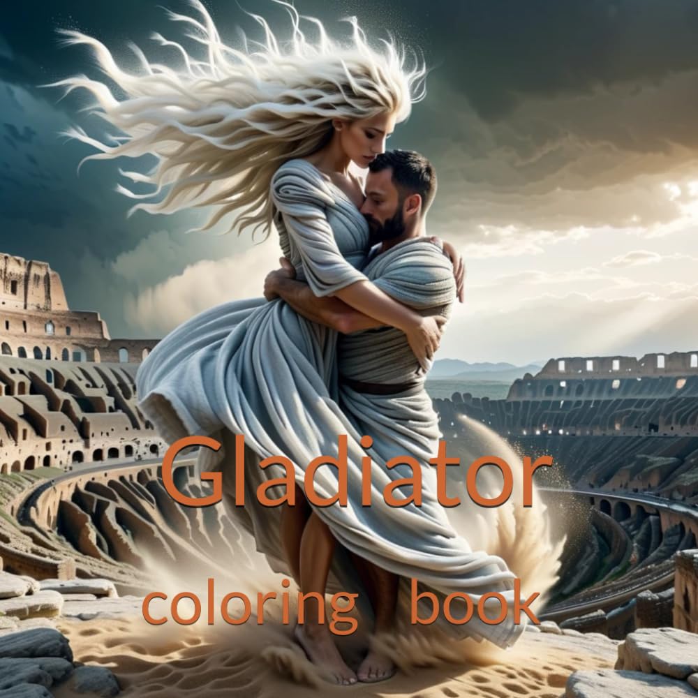 Gladiators - swords and feelings coloring book