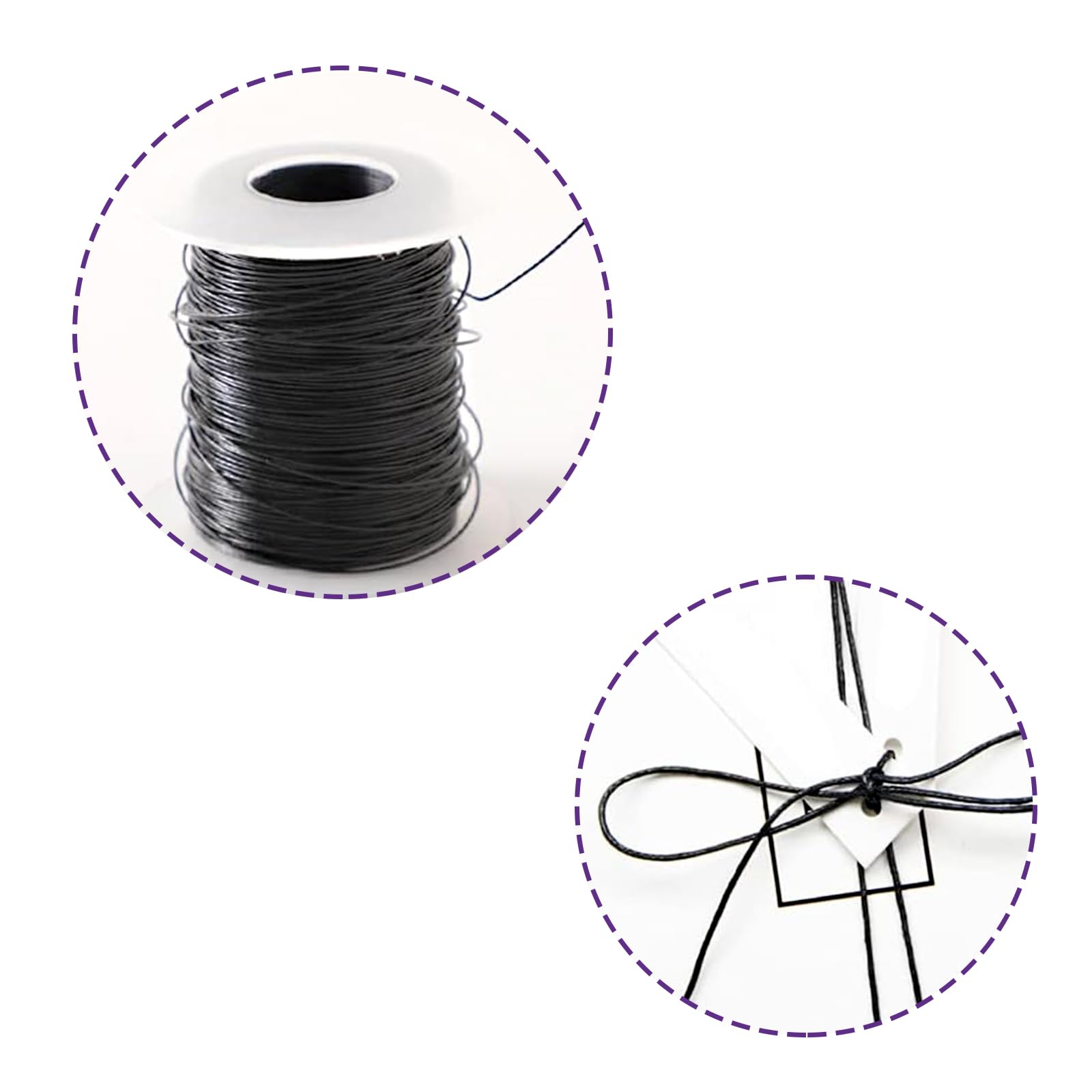 Dtoterul Cordon En Coton Ciré 0.5mm Tressé Pour Bracelet Macramé