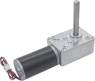 Bclla Zkenshan-DIY Motor DC 12V 24V Gear Reduction Motor 12-470RPM Worm Reversible High Torque Turbo Geared Motor Mini Gear Reducer Motor, Easy to Install (Speed(RPM) : 260 RPM, Voltage(V) : 12V)