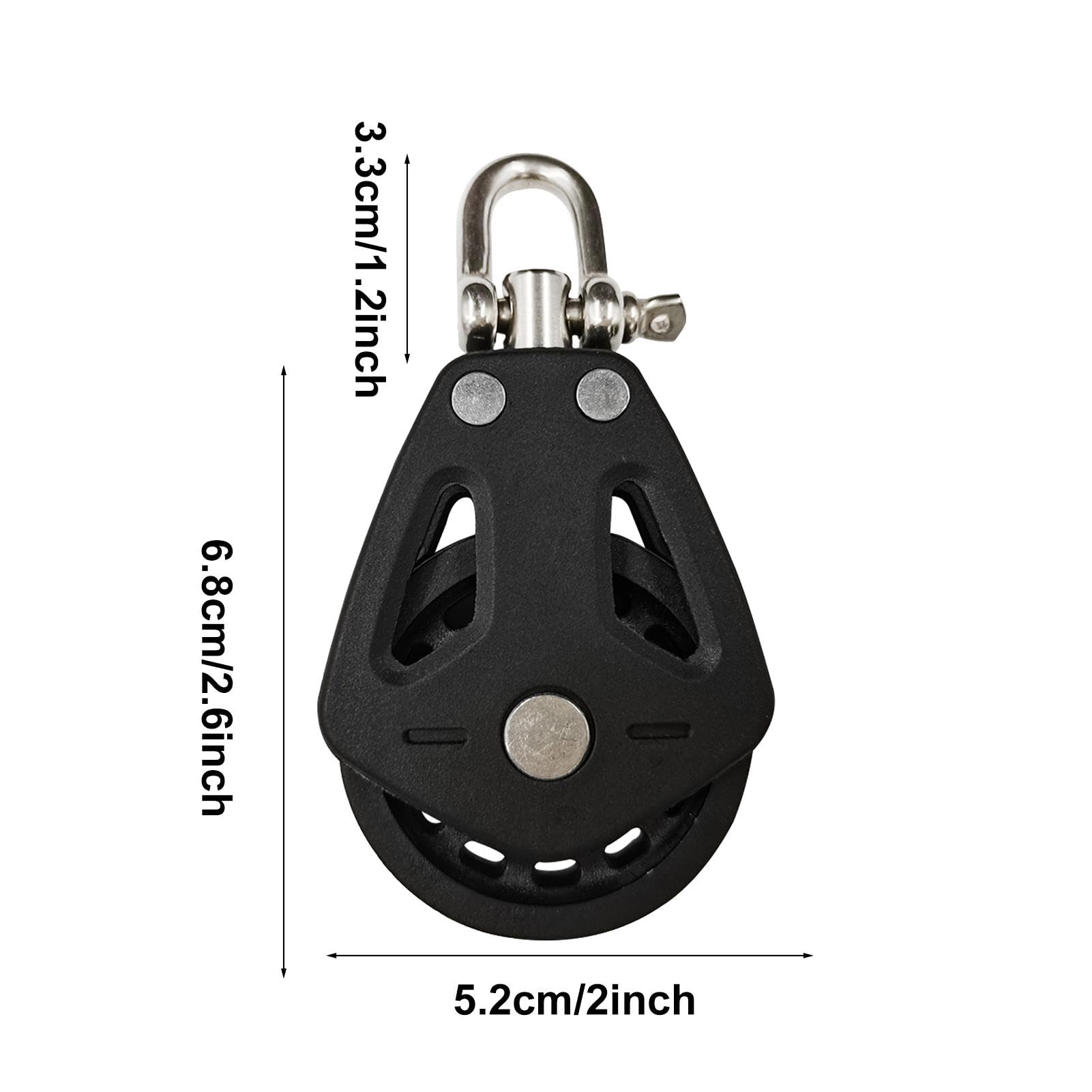 4 Pulegge In Acciaio Zincato Per Funi - Diametro 37mm, Portata 190kg, Con Viti Per Montaggio - Foto 3