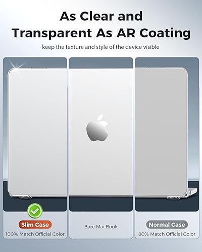 Miniatura 6 de EooCoo Armadura ultrafina Compatible con MacBook Air de 15 pulgadas 2024 2023 M3 A3114 A2941 M2 Chip, 100% color de coincidencia Antihuellas Carcasa