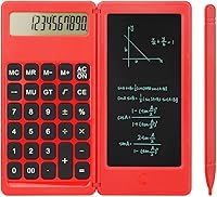 Vista 6 de Calculadora de escritorio, calculadoras pequeñas de escritorio con bloc de notas, calculadora básica de 4 funciones de botón grande, artículos
