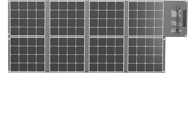 Panel solar portátil de 400 W, manta solar monocristalina plegable, panel solar de gran potencia, células solares Sunpower 23,7% de alta eficiencia para central eléctrica, camping al aire libre, generador solar RV