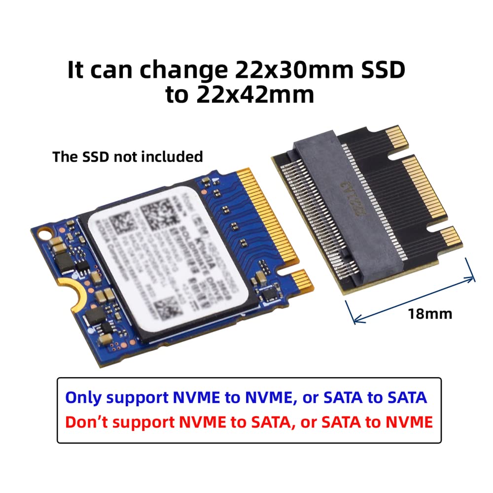 Amazon.com: NFHK NGFF B+M Key NVME M-Key 22x30mm to 22x42mm Male