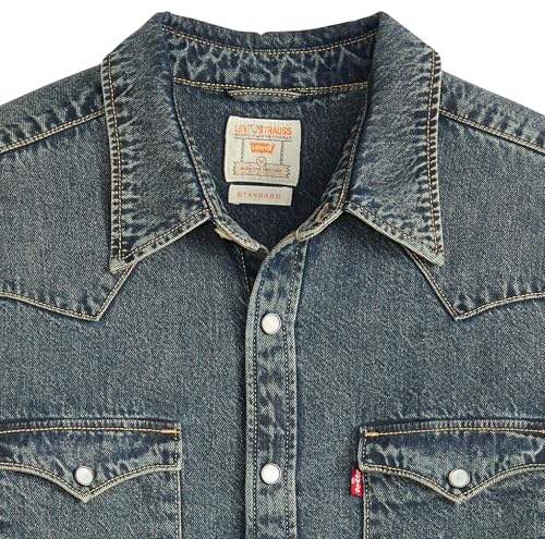 Image of Levi's Men's Solid Slim Fit Denim Shirt