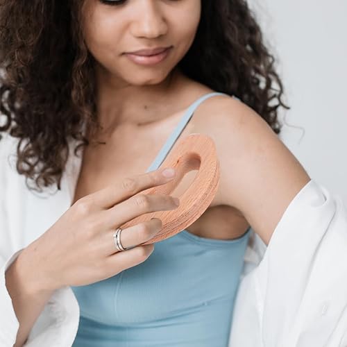 Miniatura 6 de Herramienta de masaje ergonómica Guasha Herramienta de masaje de raspado multifuncional, masajeador de manos para músculos, material de madera