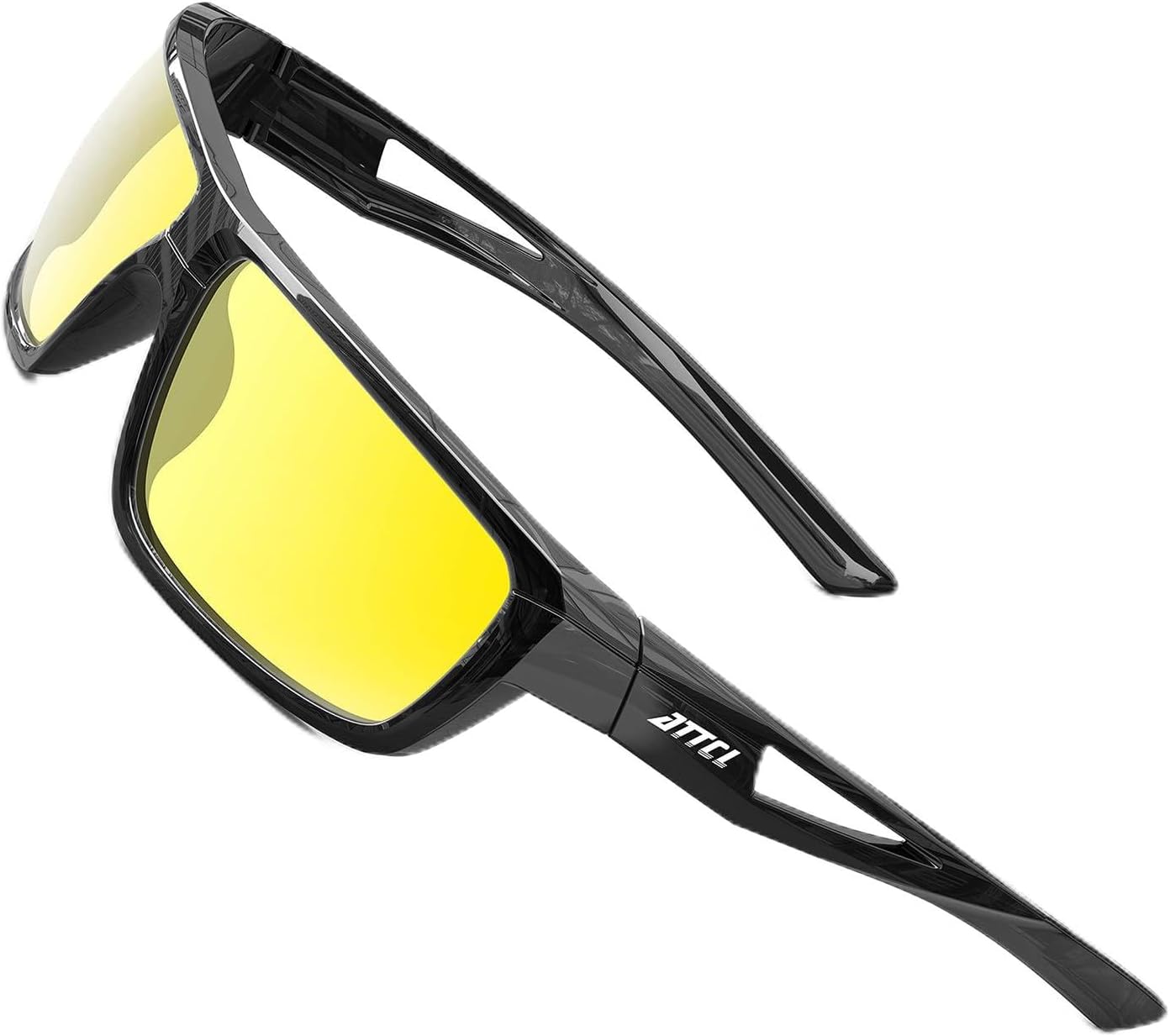 ATTCL Bundle HD Night Driving Glasses Sunglasses For Men Driving night:(2021-Black+Silver)+(2021-yeshi)