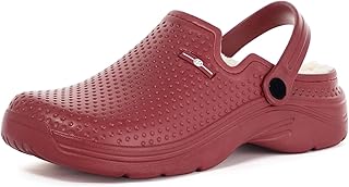 Zuecos Impermeable Zapatillas de Estar por casa para Mujer Hombre Forro Pelusa Caliente Confortable Pantuflas Invierno Interior Al Aire Libre
