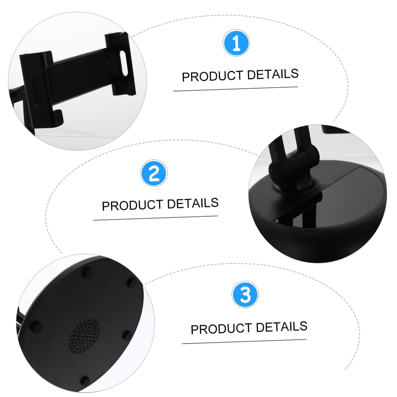 Verstellbarer Tablette und Handyhalter aus Abs und Metall Klappbar und Leicht zu Transportieren als Desktop Ständer für Smartphones und Tabletten