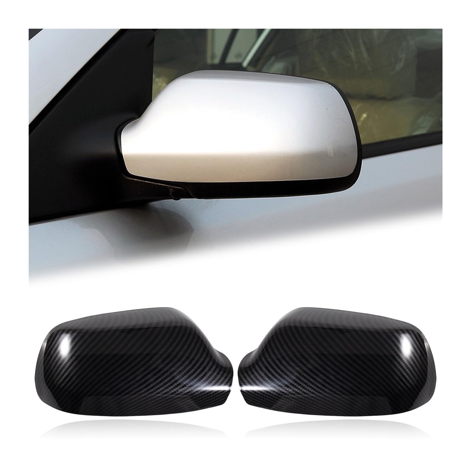 Specchietto retrovisore dell'automobile Per Mazda 3 2003-2009 Modello in fibra di carbonio Copertura dello specchietto retrovisore Coperchio Accessori per auto(Left and Right)