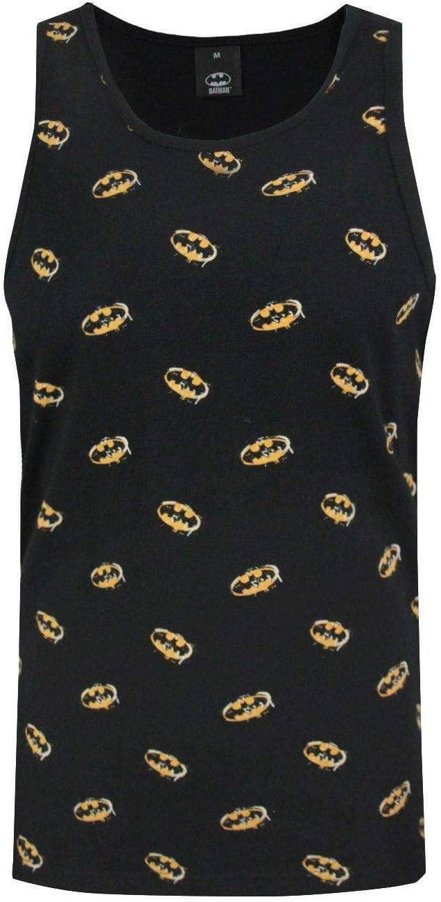 Batman All Over Stencil Men's Vest Black