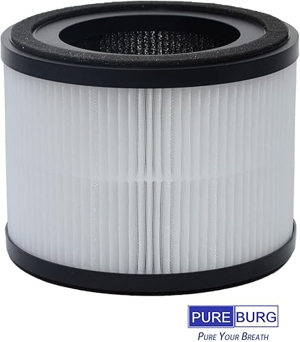 Miniatura 5 de PUREBURG Filtro de repuesto compatible con MOOKA AP-S0610L purificador de aire, paquete de 2 unidades H13 HEPA de 3 etapas de filtración de carbón