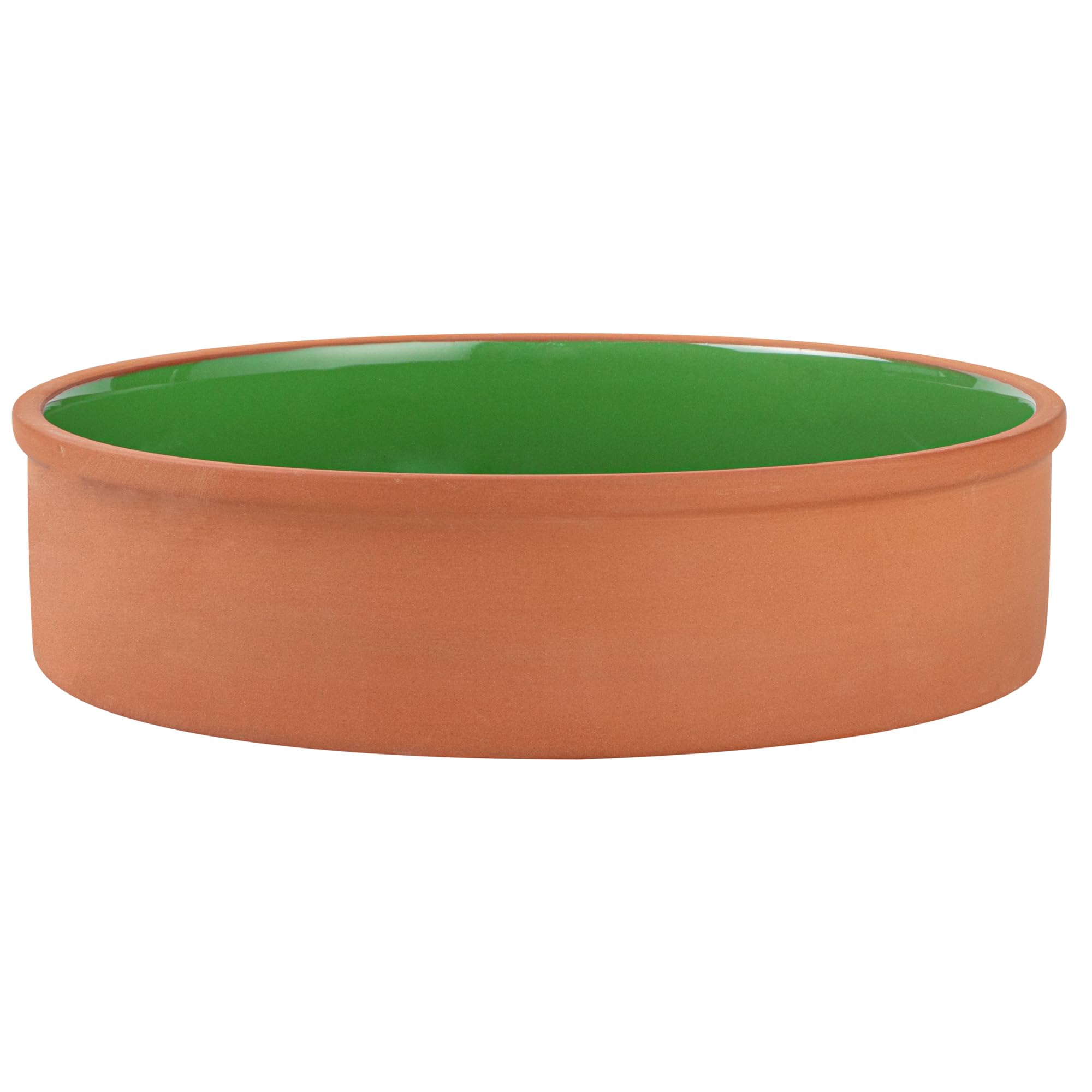 Restaurantware -Terra Tek - Cazuelas in terracotta da 1,5 l, 2 pentole in terracotta smaltata verde per cucinare, pronte per il forno, microonde, pentole in terracotta, lavabili in lavastoviglie, per