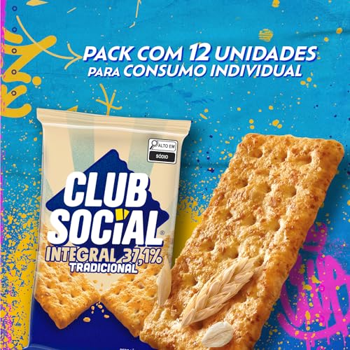 Club Social Biscoito Salgado Integral Embalagem Econômica 288G