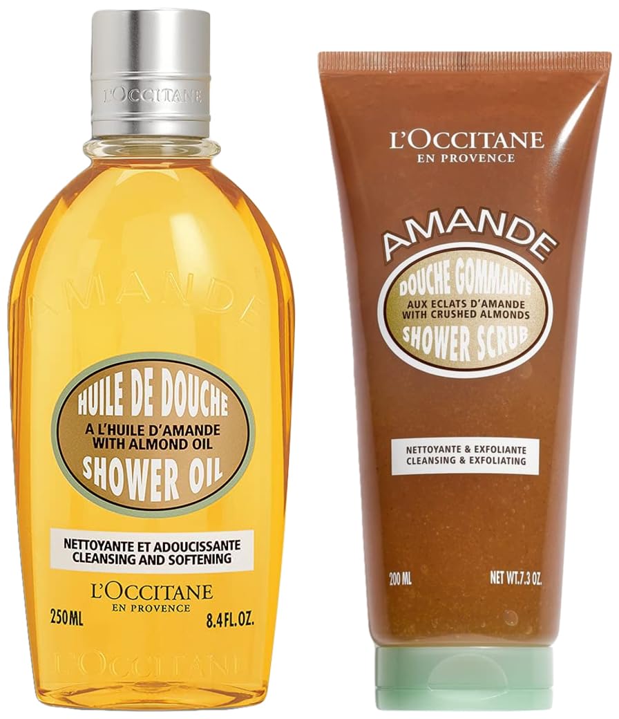 L'Occitane Almond Shower Bliss Set For Nourishment & Shower Scrub & Shower Oil-image-10