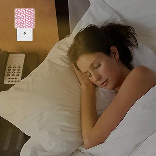 Miniatura 6 de Pink Mini Pigs Plug Into Wall Night Lights Sensor LED Nightlight Automatic White Night Light