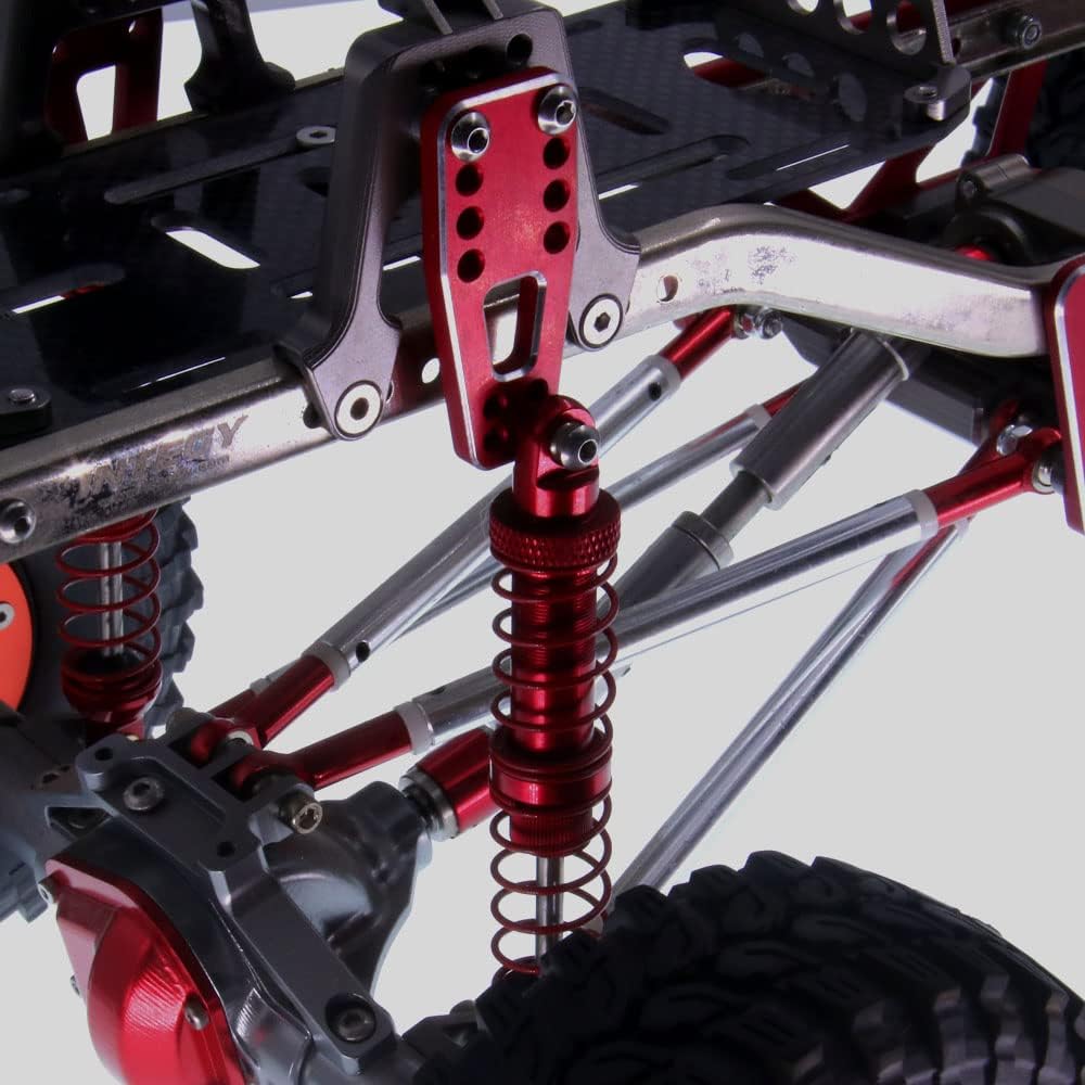 Billet Machined Chassis & Shock Mount Lift Kit for Axial 110 SCX10 Scale Crawler (Titanium