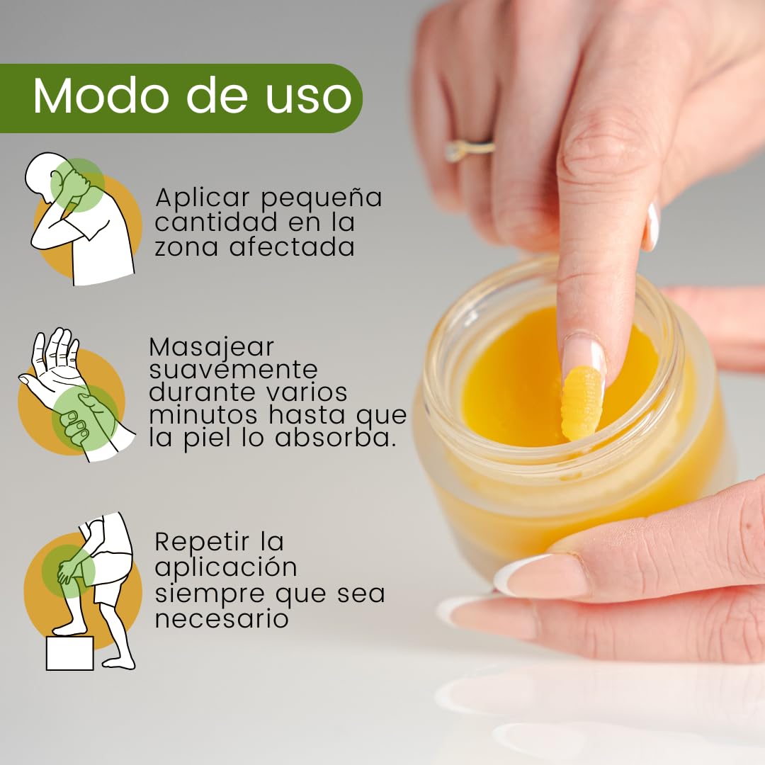 Crema Dolores Musculares y Articulaciones 50g, 100% natural, Crema Calor Relajante Muscular, con absorción profunda, Crema Antiinflamatoria para Calentar Músculos (1 unidad)