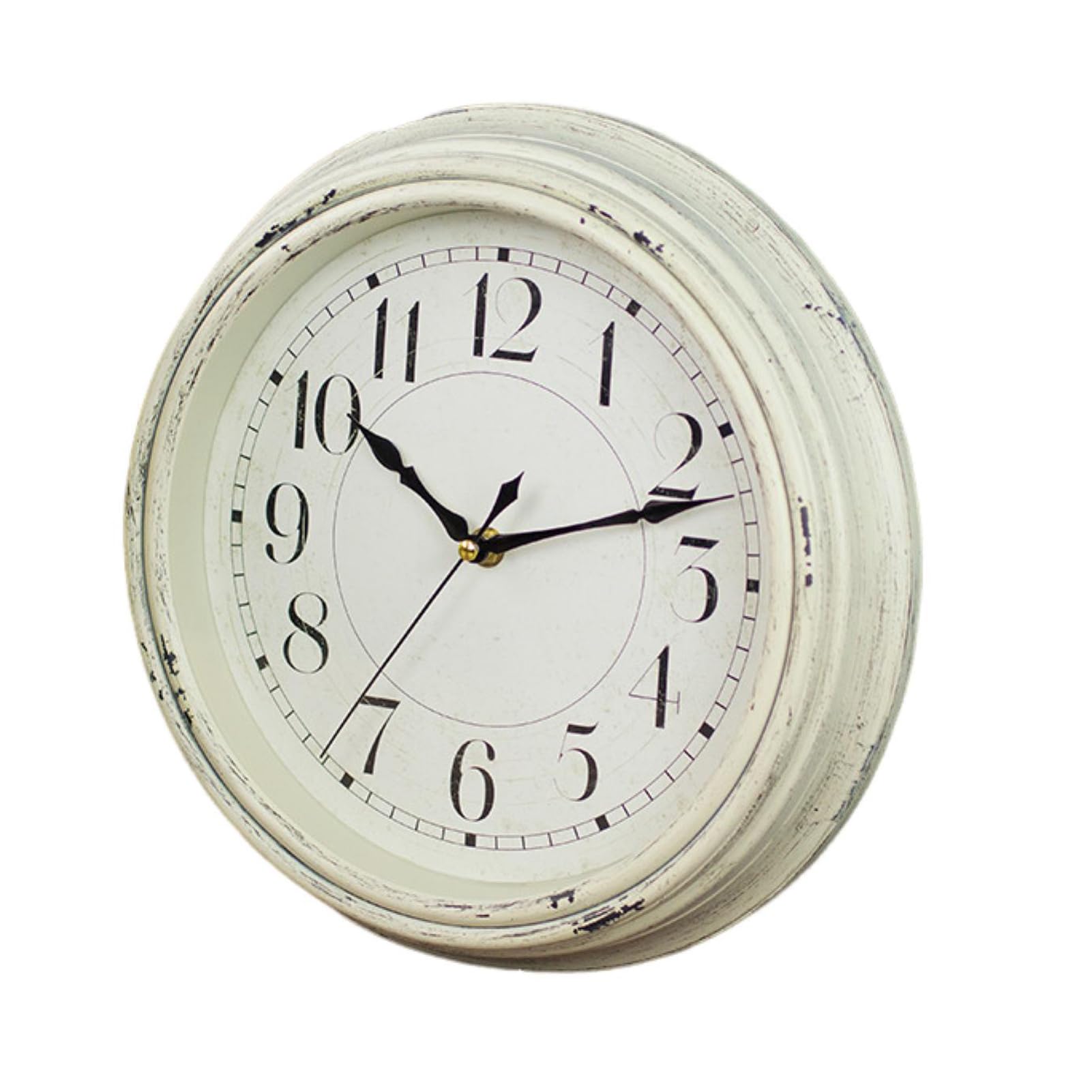 Ulafbwur A 12-Inch Round Clock 12-Inch Vintage Wall Clock Silent Non-Ticking Round Clock For Home Decoration