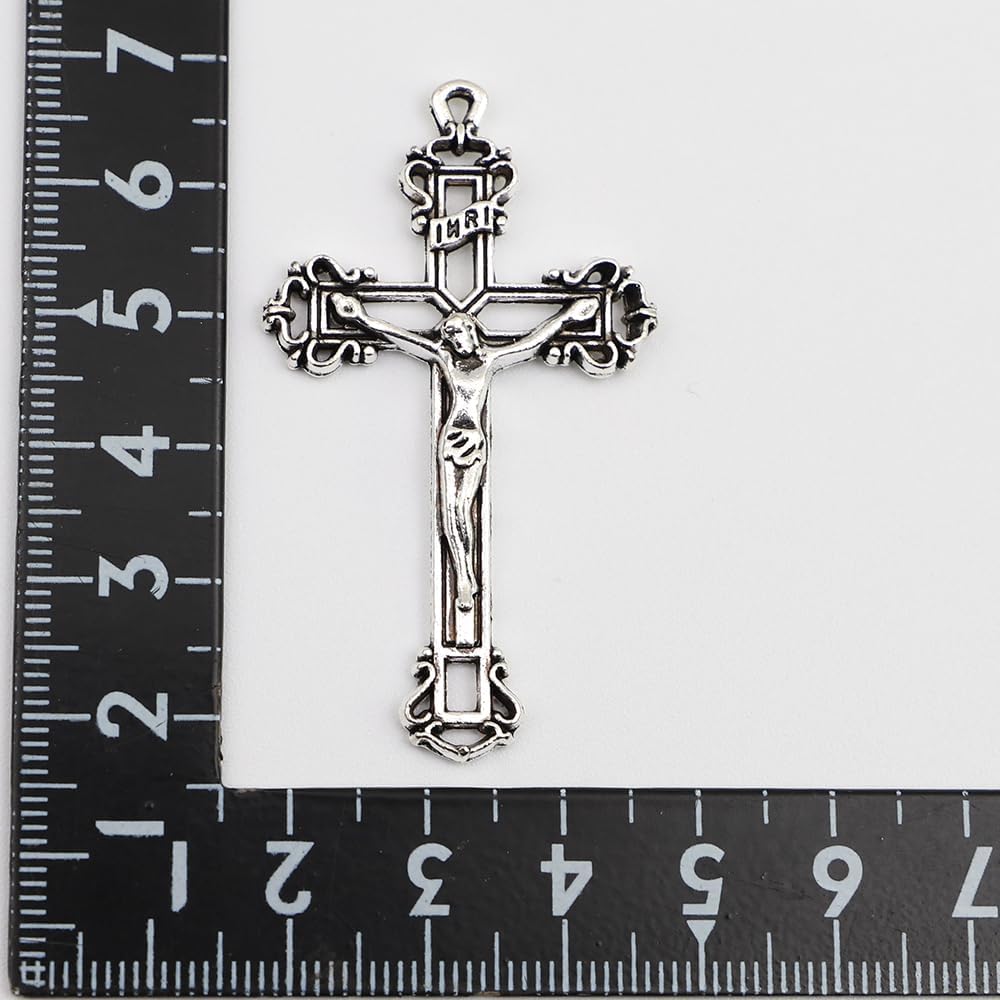 2 Inches Alloy INRI Rosary Jesus Crucifix Cross,Pack of 100