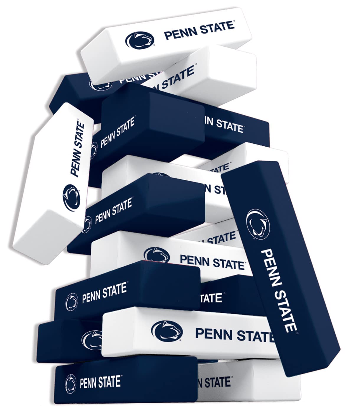 MasterPieces Game Day - NCAA Penn State Nittany Lions - Officially Licensed Tumble Tower, Real Wood Blocks