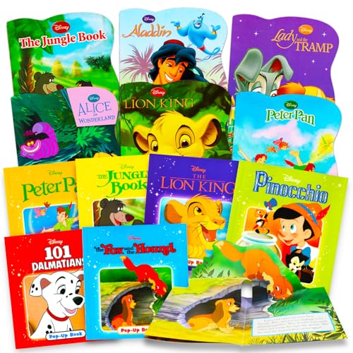 Image of Disney Storybooks Set for Toddlers, Kids - Bundle of 12 Disney Books Featuring Lion King, Bambi, Dumbo, and More | Disney Storybooks and Pop-up Books